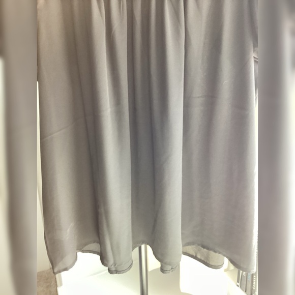 Like New Torrid 3X Georgette Lace Yoke Flutter Sleeve Top~Deep Black~Plus Blouse - Picture 8 of 14